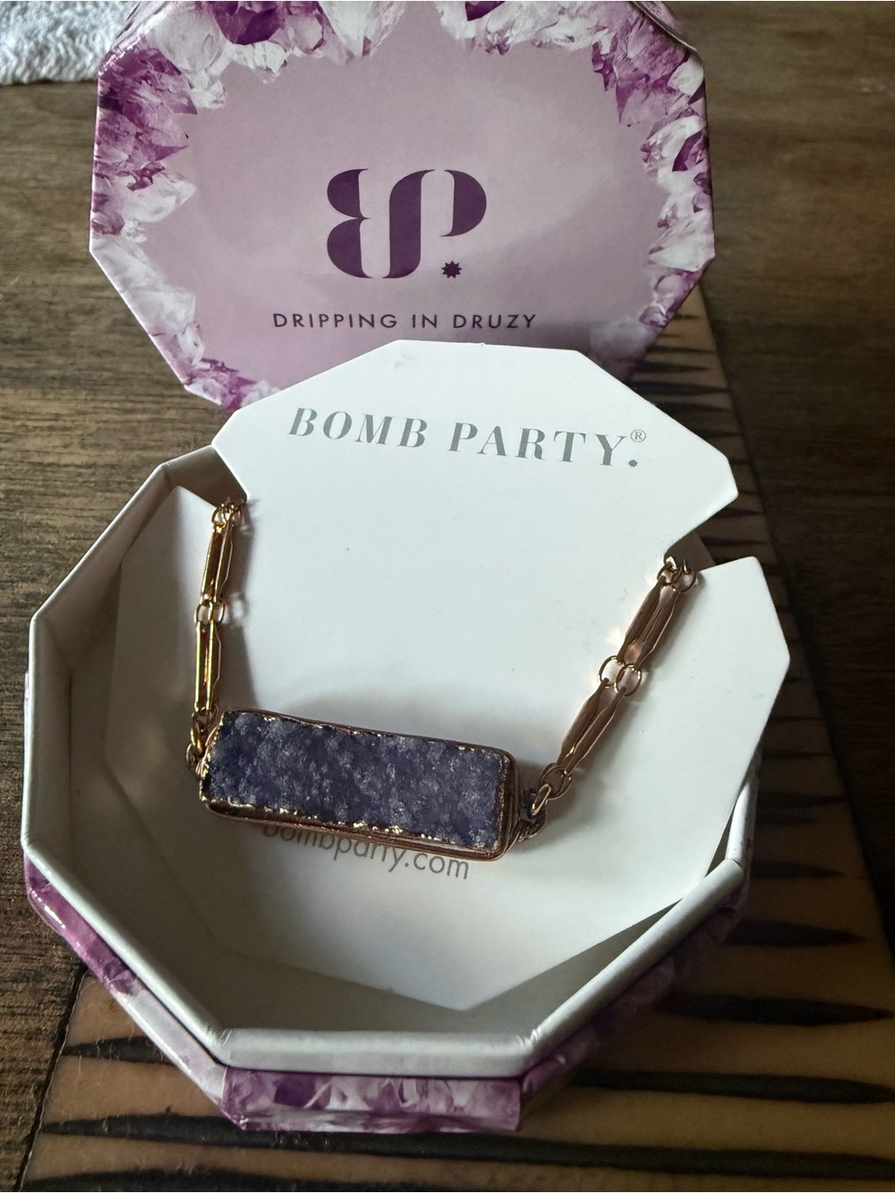 Bomb Party Dripping in Druzy βDrizy in Luxeβ necklace! New!